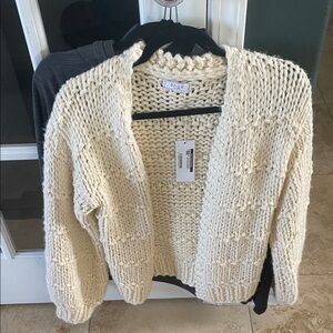 Sage The Label Innerbloom Handmade Open Cardigan in Cream